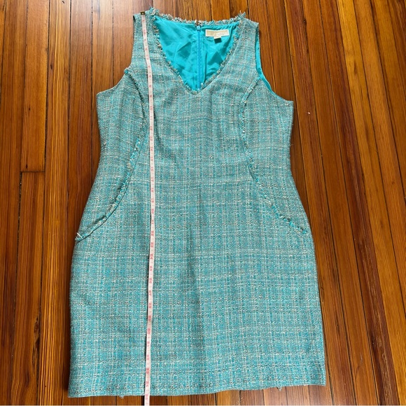 Michael Michael Michael Kors Tweed Sleeveless Sheath Dress Size 12 - Picture 13 of 16